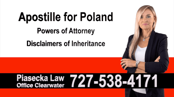 Oldsmar Apostille, Notary, Polish, Polski, Notariusz, Pełnomocnictwo, Power of Attorney, Agnieszka Piasecka, Aga Piasecka