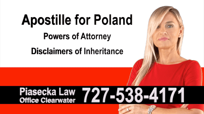 Bradenton  Apostille, Notary, Polish, Polski, Notariusz, Pełnomocnictwo, Power of Attorney, Agnieszka Piasecka, Aga Piasecka