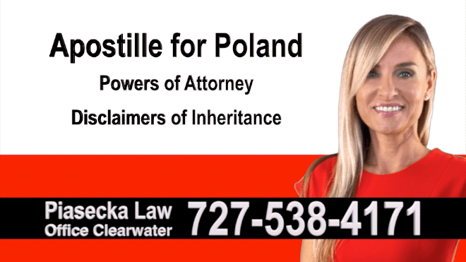 Apollo Beach Apostille, Notary, Polish, Polski, Notariusz, Pełnomocnictwo, Power of Attorney, Agnieszka Piasecka, Aga Piasecka