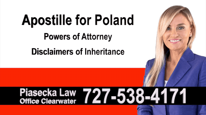 Ellenton Apostille, Notary, Polish, Polski, Notariusz, Pełnomocnictwo, Power of Attorney, Agnieszka Piasecka, Aga Piasecka