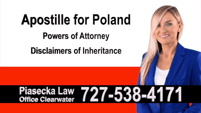 Davis Island Apostille, Notary, Polish, Polski, Notariusz, Pełnomocnictwo, Power of Attorney, Agnieszka Piasecka, Aga Piasecka