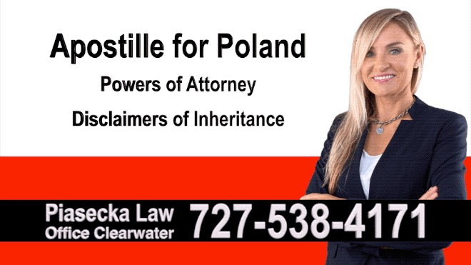 Clearwater Beach Apostille, Notary, Polish, Polski, Notariusz, Pełnomocnictwo, Power of Attorney, Agnieszka Piasecka, Aga Piasecka