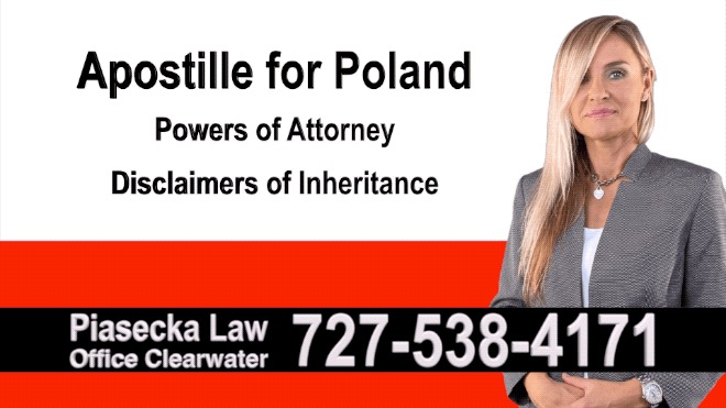 Brooksville Apostille, Notary, Polish, Polski, Notariusz, Pełnomocnictwo, Power of Attorney, Agnieszka Piasecka, Aga Piasecka
